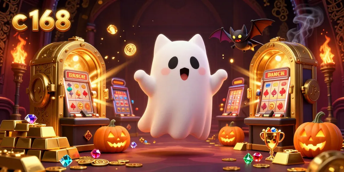 Spin the reels at c 168, where the ghost cat and vampire bat lead you through a haunted casino adventure.